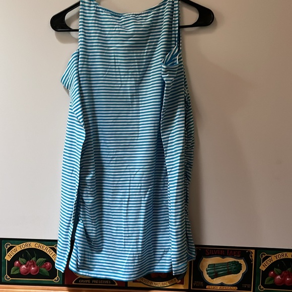 Women’s Long Sleeve Blue and White Striped Top - Picture 3 of 5